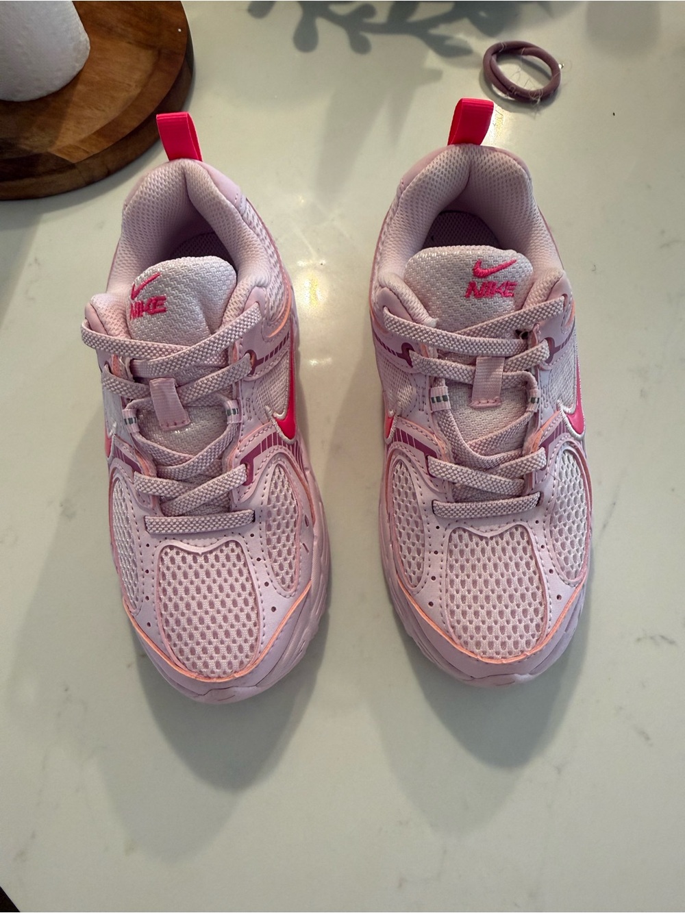 Nike Kids Light Pink and Hot Pink Mesh Sneakers BRAND NEW